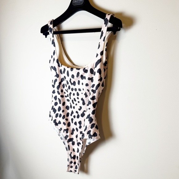 NWT Polly Tamikah Leopard Bodysuit Animal Print Boho Stretchy Tan 4 - Picture 9 of 14